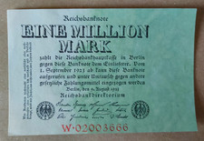 1923 germany 1 million mark UNC Red serial spectacular water mark