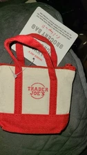 Trader Joe's Micro Mini Canvas Reusable Tote Bag
