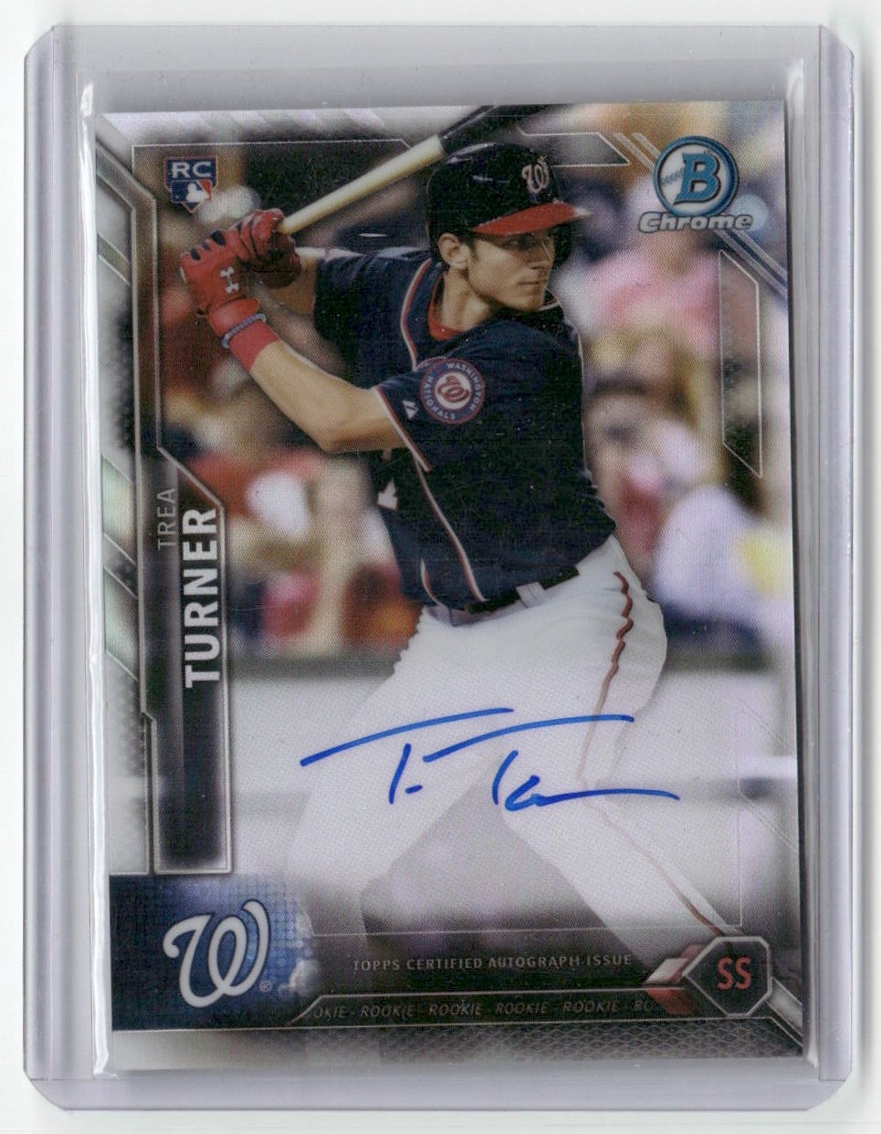 2016 Bowman chrome Trea Turner Rookie Autograph Refractor /499
