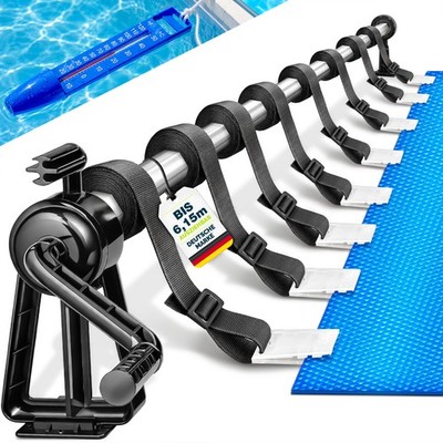 tillvex  Pool Aufroller für Solarfolie Poolabdeckung Aufrollvorrichtung Plane