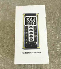 Portable Tire Inflator Air Compressor Pump w/ Hose, 12V Car Plug, USB, Bag