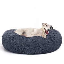 MIXJOY Orthopedic Dog Bed Comfortable Donut Cuddler M 30 x 30 , Dark Gray
