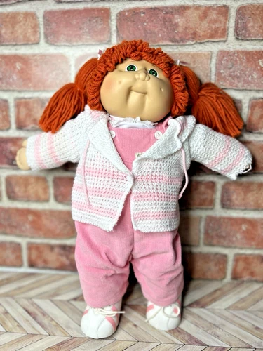 Cabbage Patch Kids Girl Doll Red Hair Green Eyes 1985 Coleco OAA with Clothes