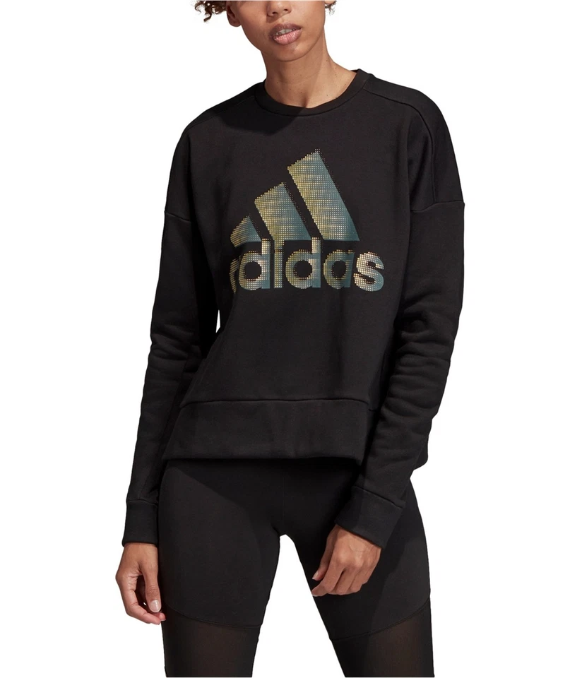 Sudadera Adidas para mujer con logotipo, negra, M