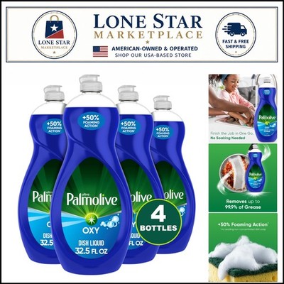 Deep Cleaning Liquid Dish Soap, Paraben & Phosphate Free - 32.5 Fl Oz (4-Pack)