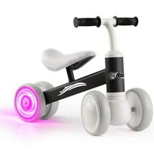 Colorful LED Balance Bike Ride on Toys for Toddlers 1-3 by Lil' Rider