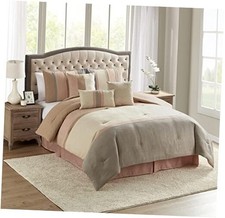 King Size Comforter Set Ultra Soft Faux Suede Fashion King Pack of 1 Blush