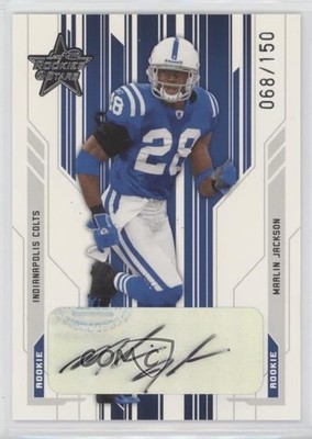 2005 Leaf Rookies & Stars Rookie Auto 68/150 Marlin Jackson #235 Auto RC 2h4