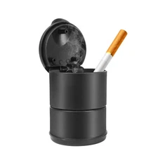 Portable Car Ashtray With Lid Smell Proof Windproof Detachable Auto Truck Ash...