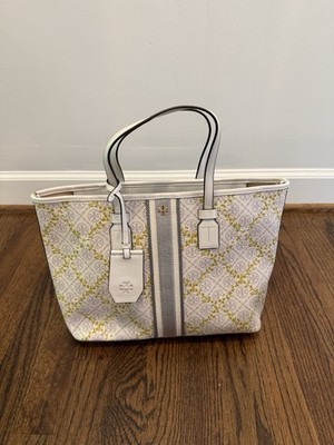 White And Green Small Tory Burch Leather Purse