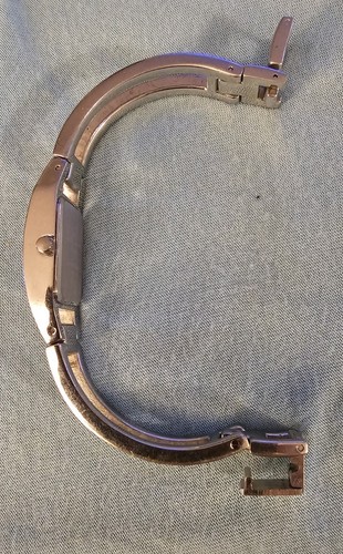 Ann Klein Silver Tone Crystal Studded Small Wrist Watch 10/7139 - Picture 4 of 5