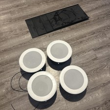 4 Amk 6.5 Inch Amplified Ceiling Speakers Flush Mount QSA615-CFM-2