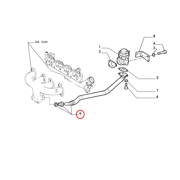 Schlauch Gas Von Auspuffanlage Fiat Brava - Bravo - Marea Original 46430516-image