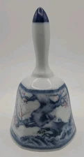 Dolphin China Dynasty Blue 5 Inch Tall Bell - Pre-owned