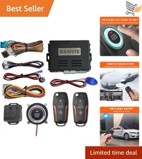 Car Keyless Entry Alarm System Remote Engine Start Push Button Start Car Secu...