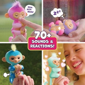 Fingerlings Interactive Baby Monkey Toy - 70+ Sounds & Reactions, New 2023