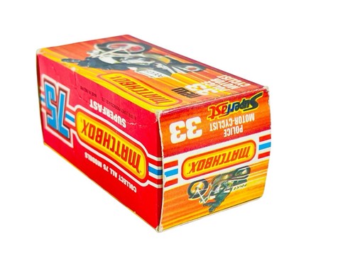 Matchbox Lesney Superfast MB33 Polizei Police Motorcyle and Rider w/K Style Box - Picture 9 of 11