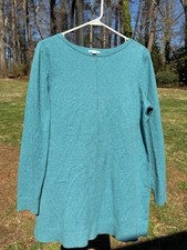 j jill teal sweater dress knee length size Medium