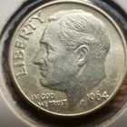 1964-D Roosevelt Dime - Circulated Condition - 90% Silver - Free Shipping.