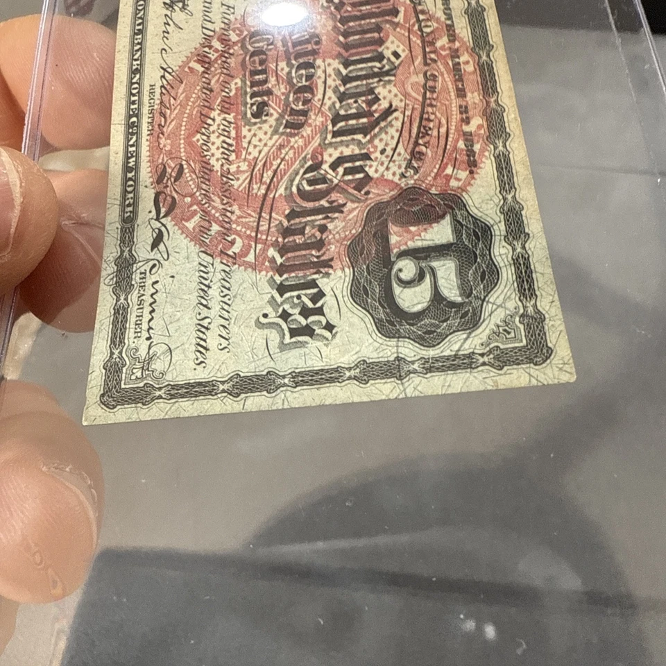 1863 - United States Fractional - 15C Fifteen Cents Note   - Image 3 of 4
