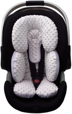 Infant Car Seat Head Neck Body Support, Ultra-Soft Minky and Microfiber Newbo...