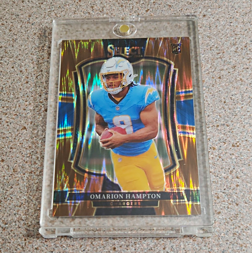 2025 Panini Select Omarion Hampton Premier Level Prizm Rookie #102 /199 Chargers