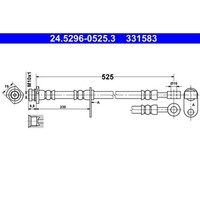 Bremsschlauch ATE 24.5296-0525.3