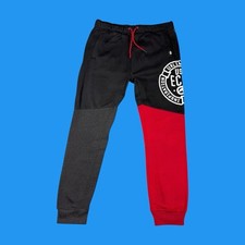 Ecko Unltd Mens Size Medium Logo Fleece Red Black Joggers Cargo Sweatpants