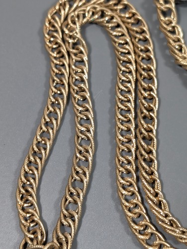 The Limited Gold Tone Pineapple Crytal Pave Chain Tassel Long Necklace 34 in - Picture 6 of 11