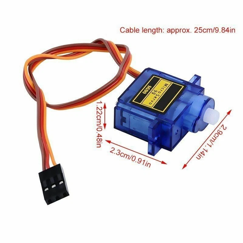 8pc Tower Pro SG90 V.1 Mini Servo TREX 450 RC Airplane, FPV Wing RC Heli Arduino - Image 3 of 4