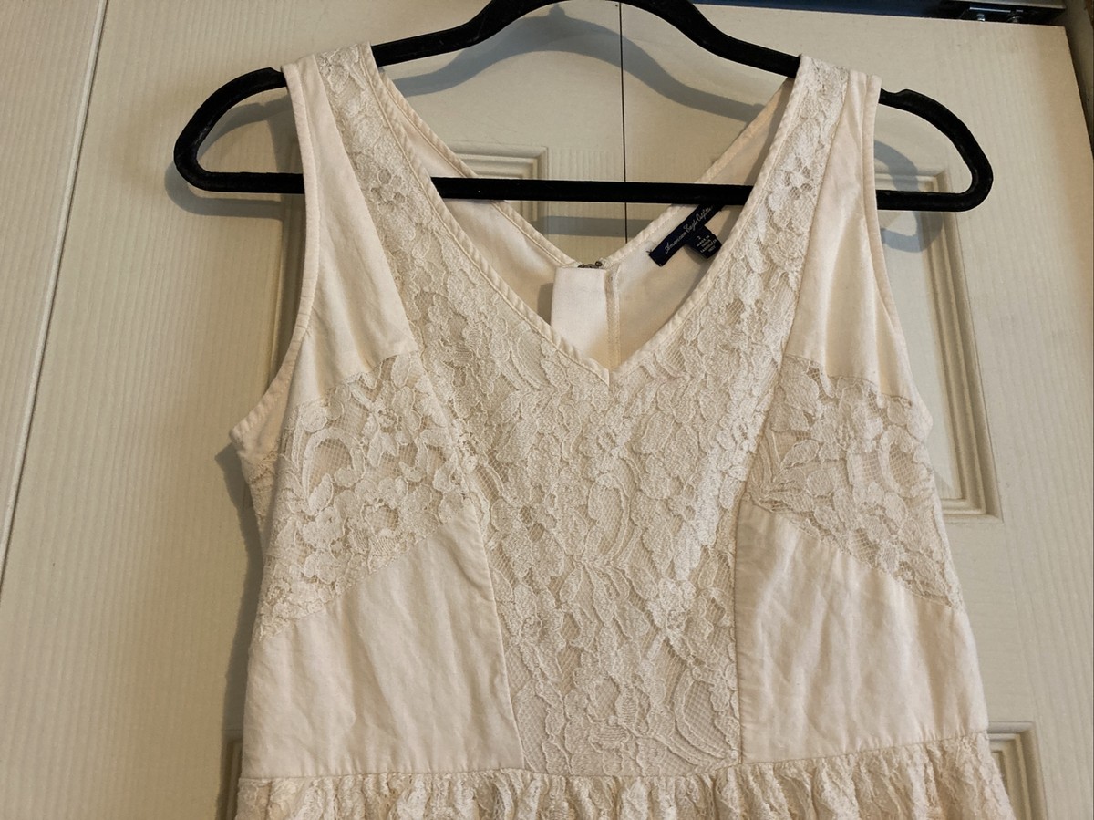 American Eagle Cream Lace Dress Sleeveless Size 2 | eBay American Eagle Cream Lace Dress Sleeveless Size 2 | eBay