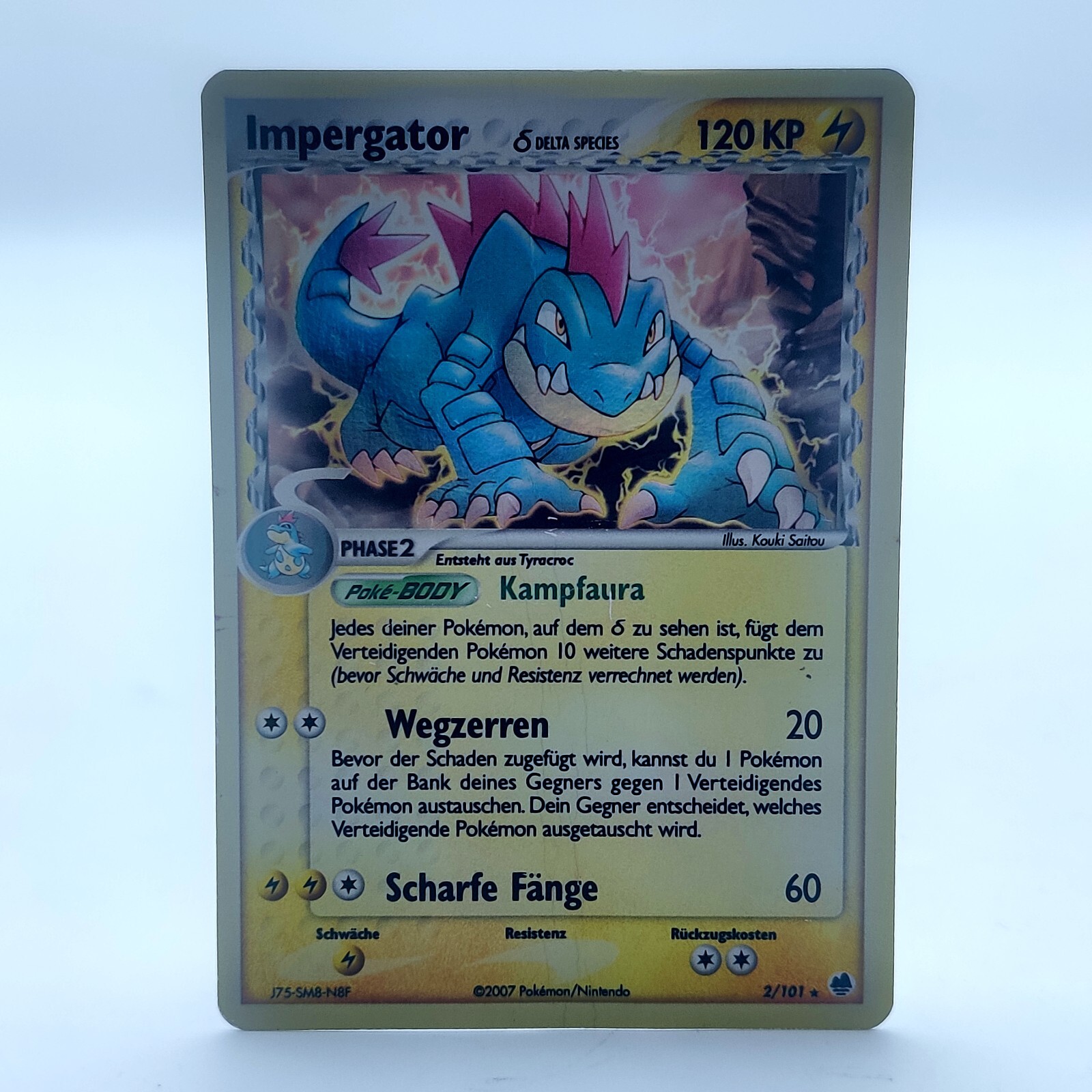 Pokemon TCG EX Dragon Frontiers Holo Emperor 2/101 German Card