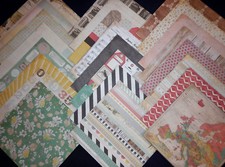 12X12 Scrapbook Crate Paper Cardstock DIY Shop Spring Vintage Ephemera 24 Lot