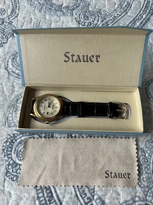 Stauer Metropolitan Roman Numeral 17086 Quartz Men's Date Watch New With Box