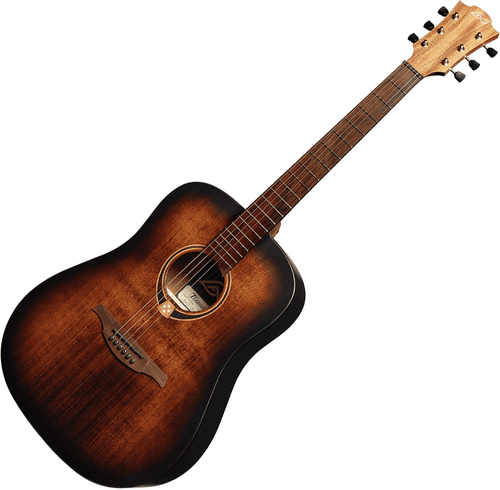GUITARE FOLK DREADNOUGHT BLACK AND BROWN LAG TRAMONTANE T70D-B&B + ACCESSOIRES - Picture 2 of 8