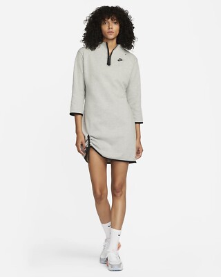 Size L- Nike Sportswear Tech Fleece Essential Dress, Dark Grey