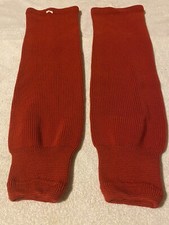 Knit Ice Hockey Socks Adult 25  Red Good Condition