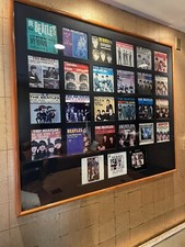 The Beatles Records Custom Framed 53”L  x  2” W x 43”H.  27 Records Total.