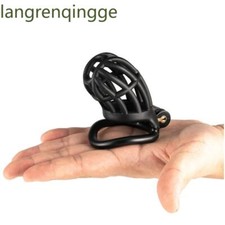 Resin Male Chastity Device Plastic Cage for Men Short Locking Belt 4 Rings