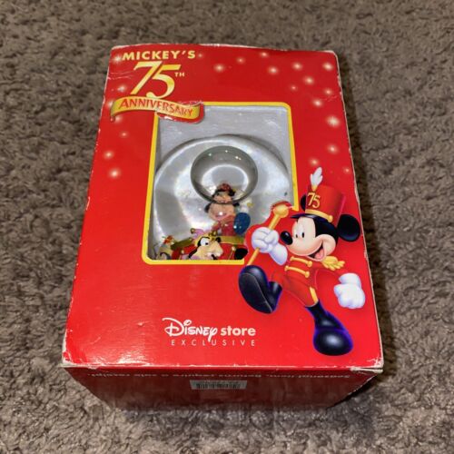 2004 Disney MICKEY’S 75TH ANNIVERSARY Collectible Snow Globe Ed. Open Box SEE! - Picture 1 of 10
