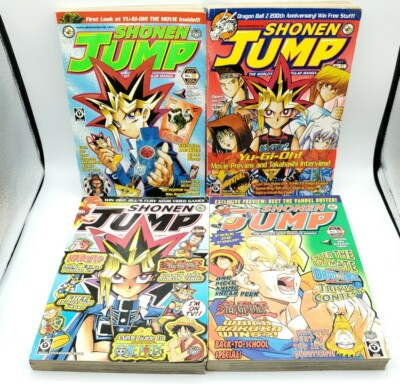 Lot of 4 Shonen Jump 2004 Manga Yu-Gi-Oh Naruto Anime Jul Sep Oct