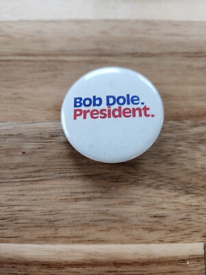 Vintage Bob Dole Republican Presidential Senator Candidate Campaign Pin Button