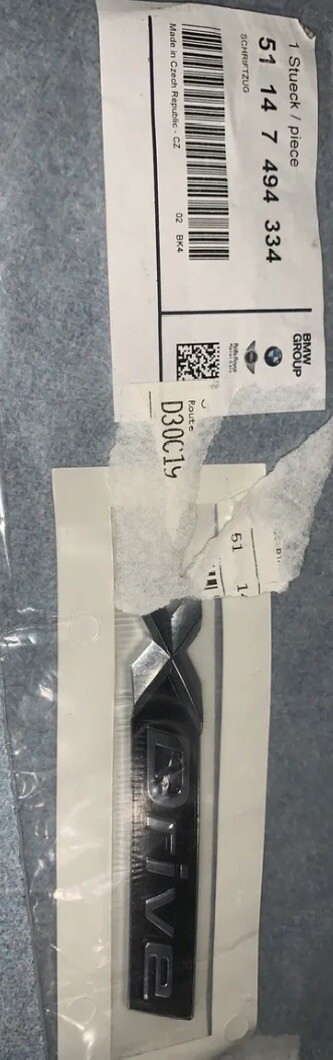 Genuine BMW G20 320dx 330ix Sedan Lettering 51147494334 for sale 