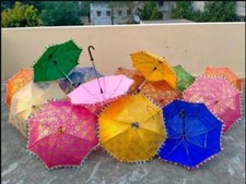 10 PC Wholesale Indian Umbrella Wedding Mehndi Event Decorative Party Parasol