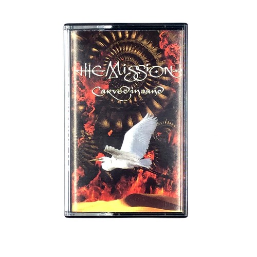 THE MISSION UK CARVED IN SAND Cassette Tape 1990 Rock Goth Rare