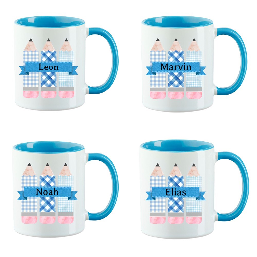 Schulkind Tasse mit Namen Schulanfang Kinder Einschulung Geschenk-Idee