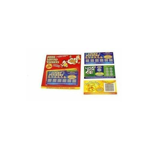 Joke Lotto Tickets - 3 Fake Winning Scratch Cards - Picture 1 of 1
