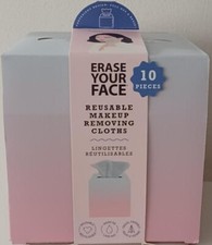 ERASE YOUR FACE REUSABLE MAKEUP REMOVING CLOTHS REUSABLE BOX OF 10 PIECES