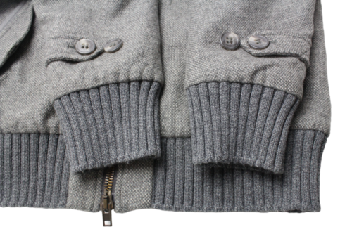 ICEBERG Jacket Men's (IT) 50 Full Zip Bomber Wool Blend Melange Grey - Picture 6 of 10