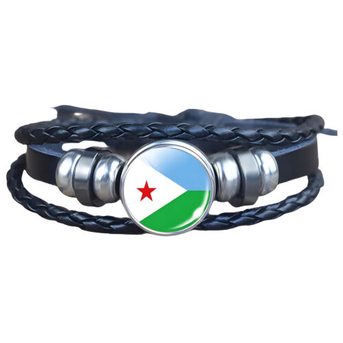 Arabische Länder Flagge schwarz Ägypten Banner Nation geflochtenes Armband Herren Damen Geschenk - Bild 26 von 30